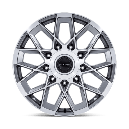 24x10 Status ST005 Matrix Anthracite Mirrored Wheel 5x112/5x120 (20mm)