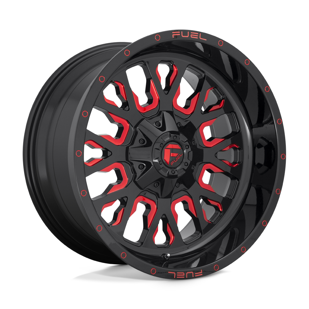 18x9 Fuel D612 STROKE GLOSS BLACK RED TINTED Wheel 6x5.5/6x135 (1mm)