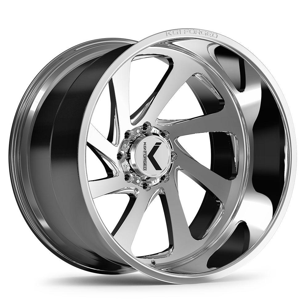 24x14 KG1 KC020 Swoop Polished LEFT DIRECTIONAL FORGED Wheel 6x5.5 (-76mm)