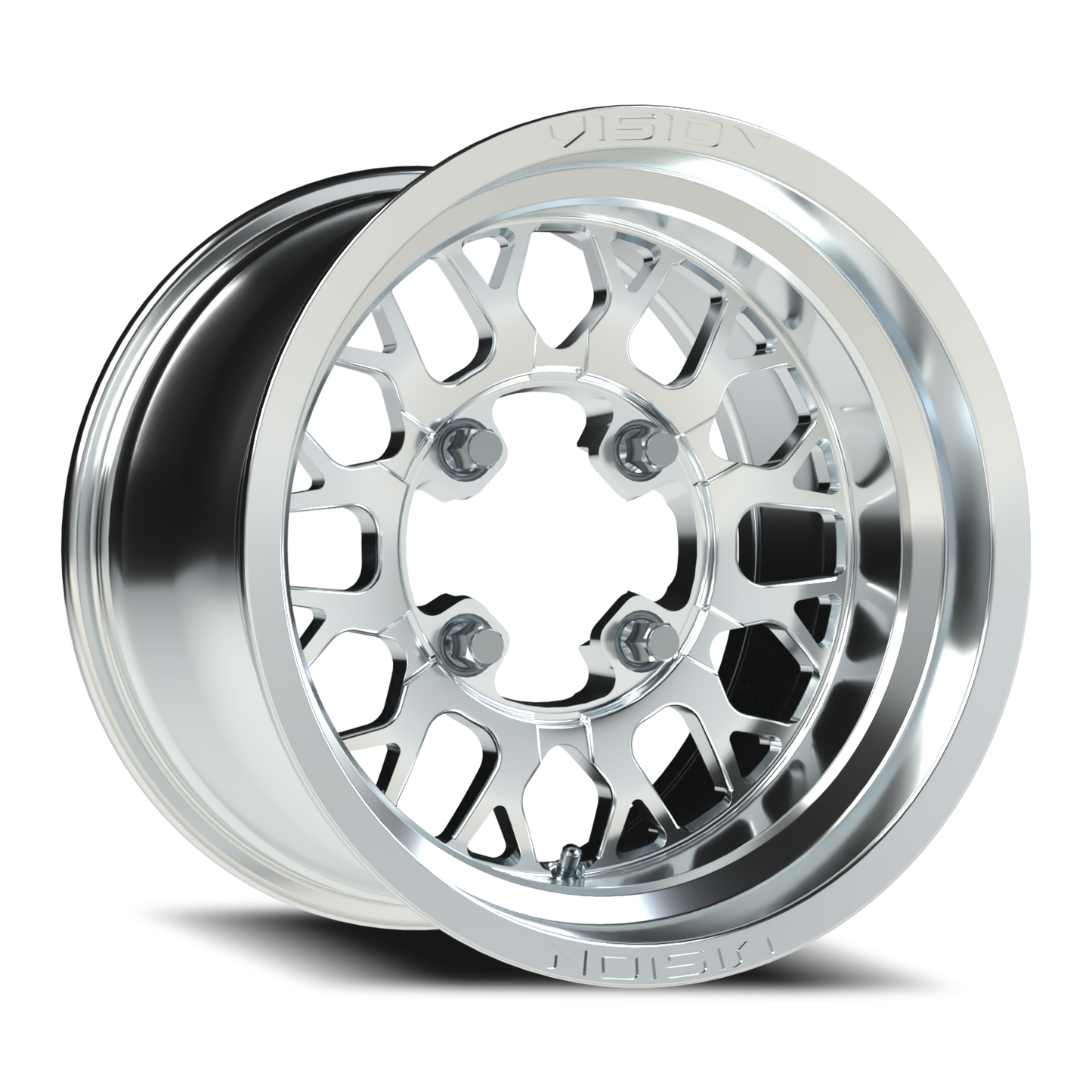 15x10 Vision ATV/UTV 346 Storm Polished Wheel 4x156 (0mm)