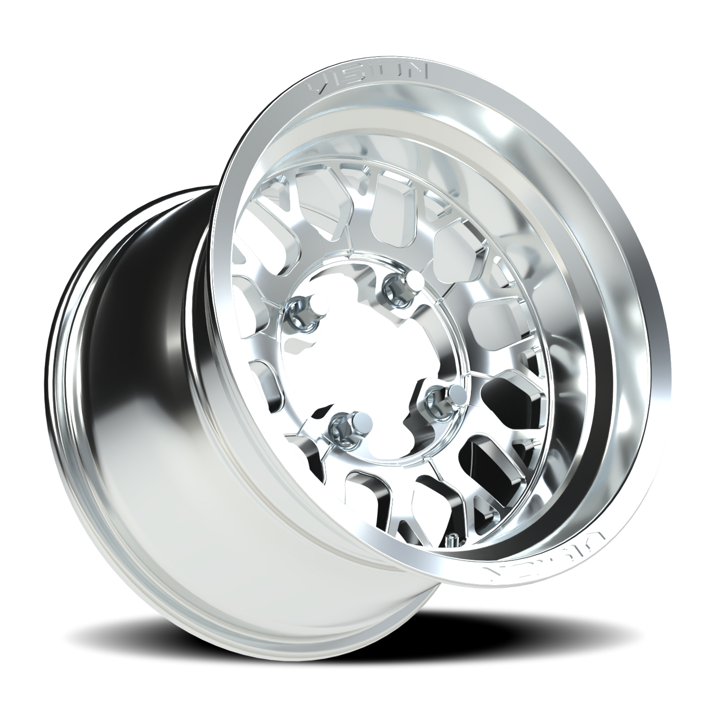 15x10 Vision ATV/UTV 346 Storm Polished Wheel 4x136 (0mm)