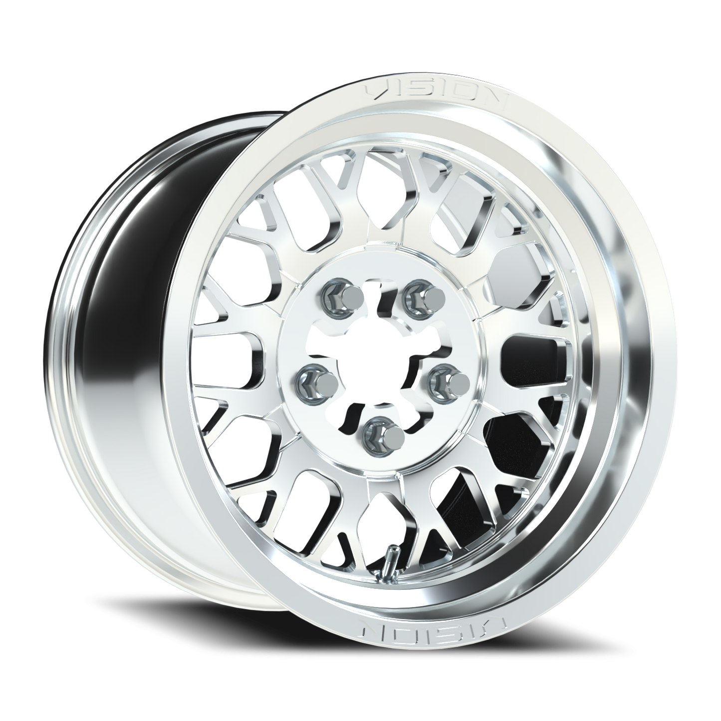 15x10 Vision ATV/UTV 346 Storm Polished Wheel 5x4.5 (25mm)