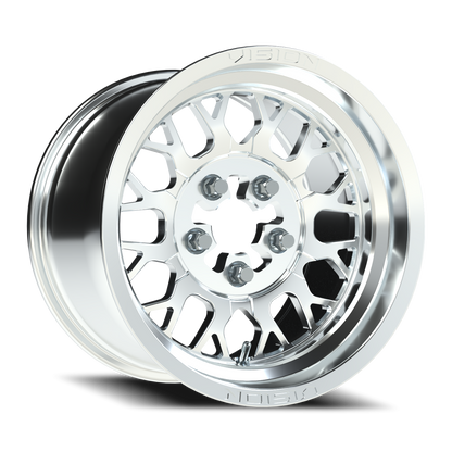15x10 Vision ATV/UTV 346 Storm Polished Wheel 5x4.5 (25mm)