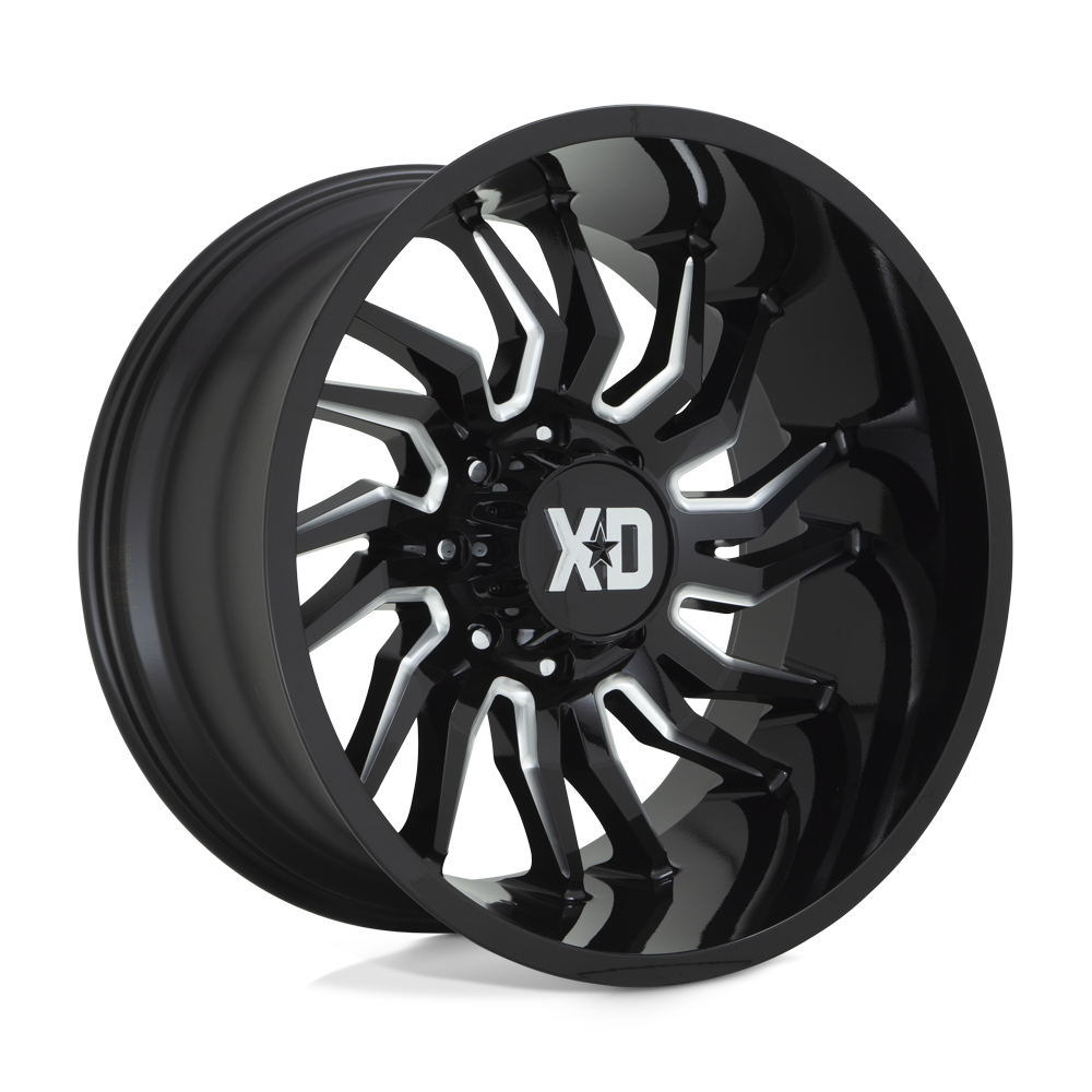 22x12 XD XD858 TENSION Gloss Black Milled Wheel 8X6.5 (-44mm)