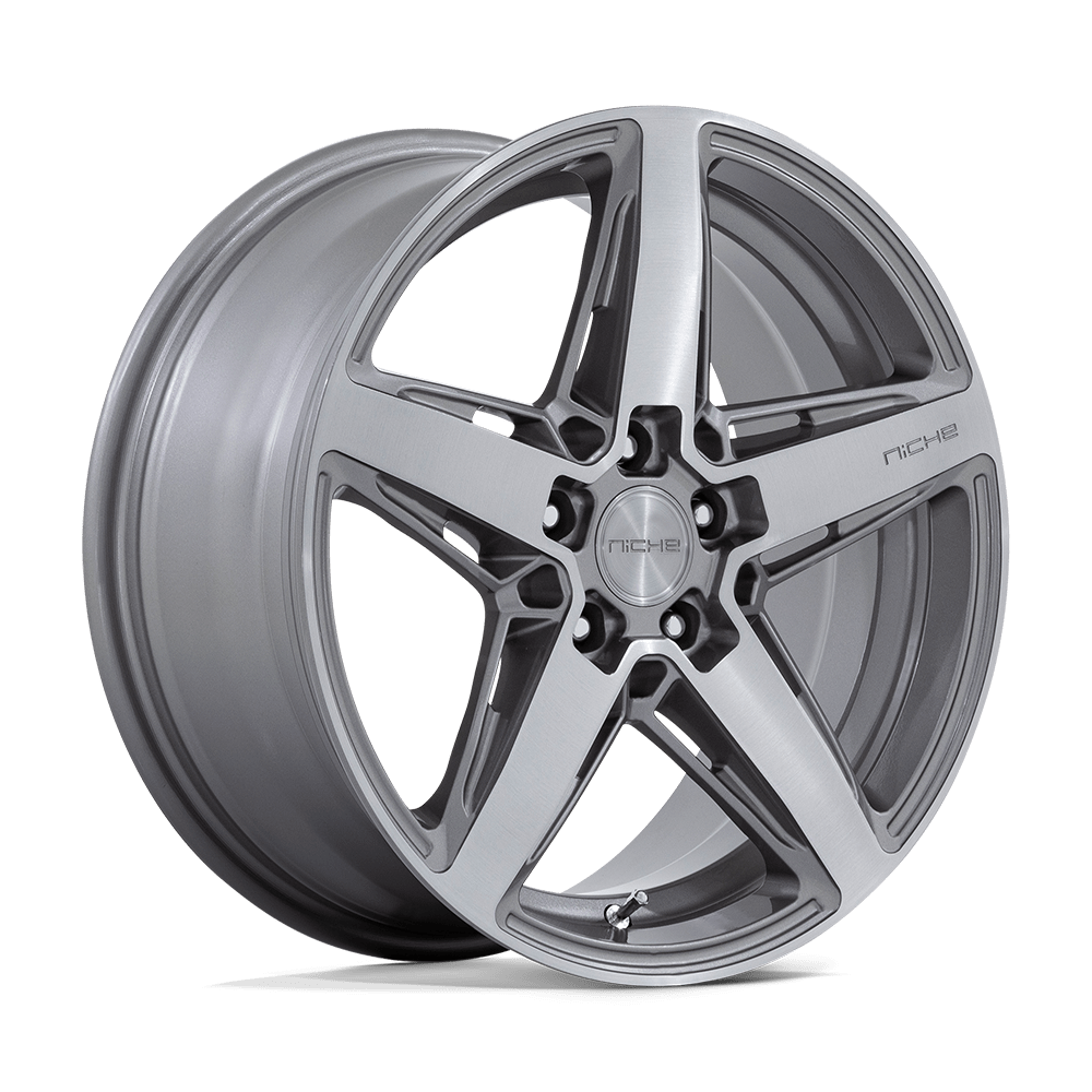 18x8 Niche M270 Teramo Anthracite Brushed Face Tint Clear Wheel 5x100 (30mm)