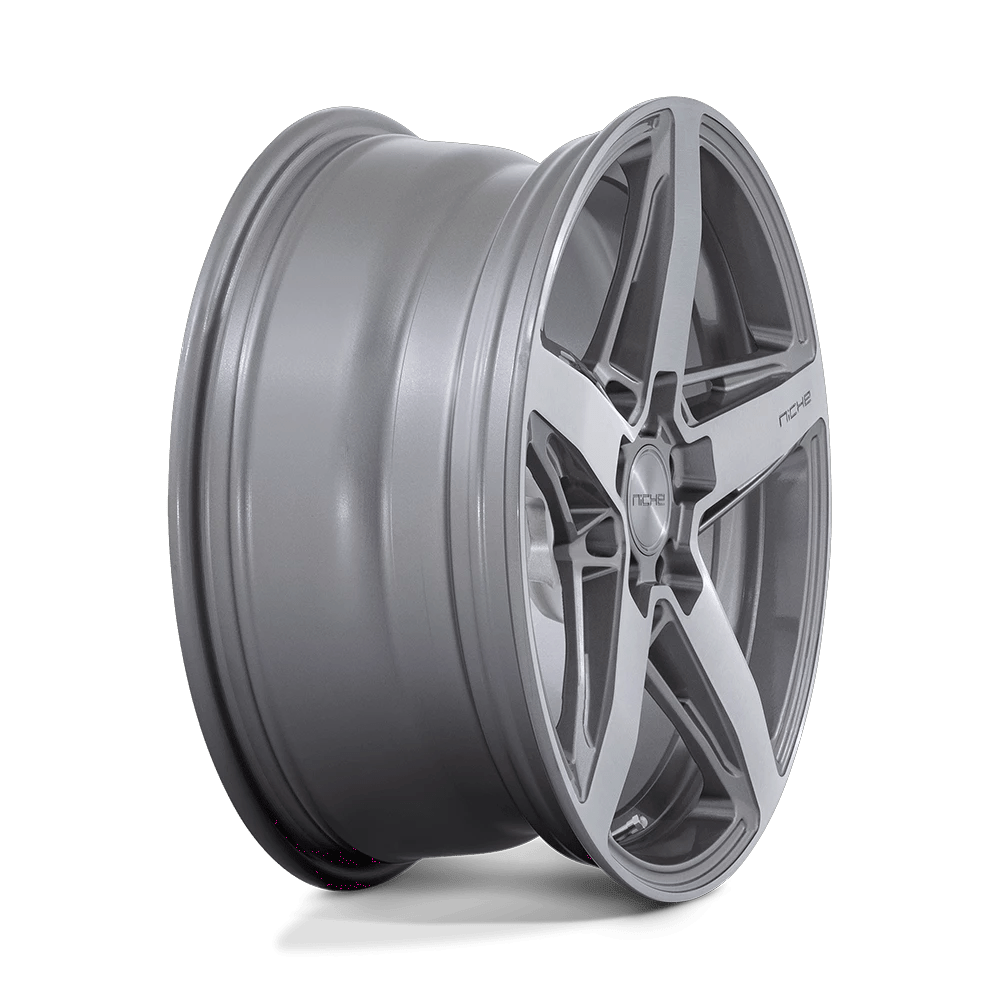 18x8 Niche M270 Teramo Anthracite Brushed Face Tint Clear Wheel 5x100 (30mm)