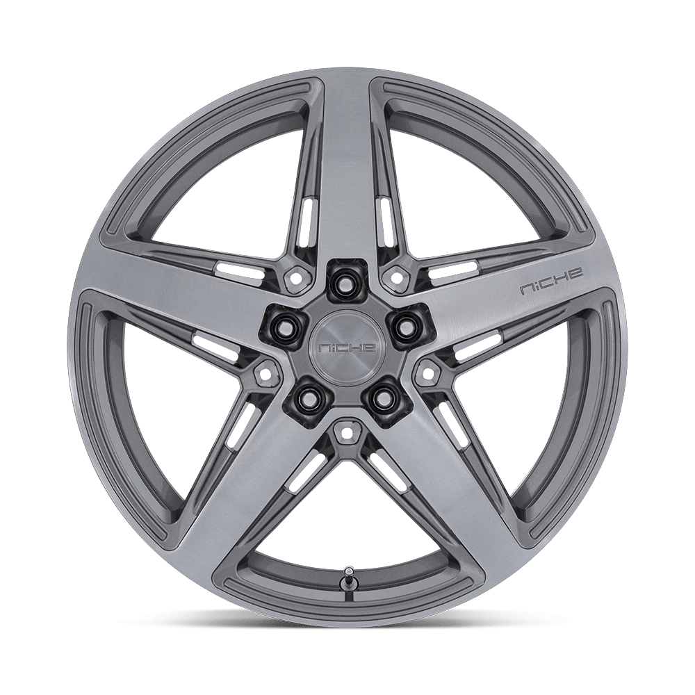 18x8 Niche M270 Teramo Anthracite Brushed Face Tint Clear Wheel 5x100 (30mm)