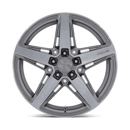 18x8 Niche M270 Teramo Anthracite Brushed Face Tint Clear Wheel 5x100 (30mm)