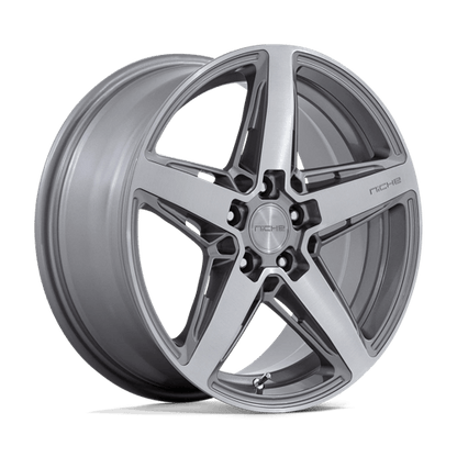 18x8 Niche M270 Teramo Anthracite Brushed Face Tint Clear Wheel 5x4.25 (40mm)