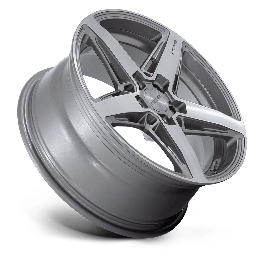 18x8 Niche M270 Teramo Anthracite Brushed Face Tint Clear Wheel 5x120 (40mm)
