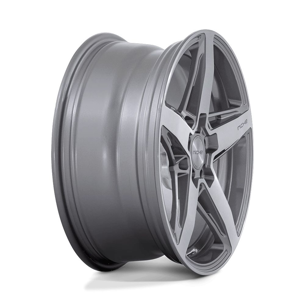 18x8 Niche M270 Teramo Anthracite Brushed Face Tint Clear Wheel 5x120 (40mm)