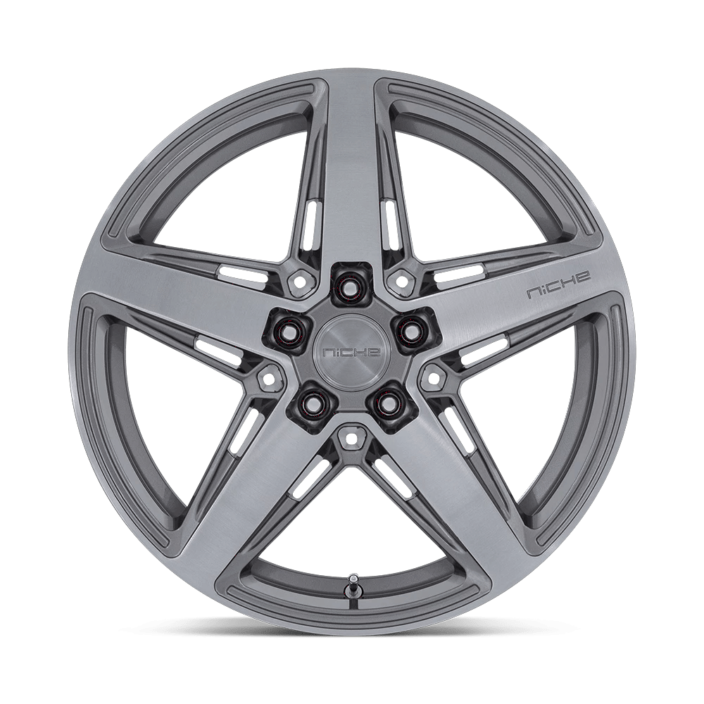 18x8 Niche M270 Teramo Anthracite Brushed Face Tint Clear Wheel 5x120 (40mm)