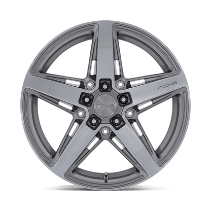 18x8 Niche M270 Teramo Anthracite Brushed Face Tint Clear Wheel 5x120 (40mm)