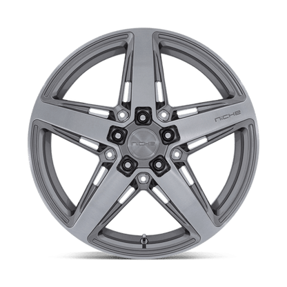 18x8 Niche M270 Teramo Anthracite Brushed Face Tint Clear Wheel 5x4.25 (40mm)