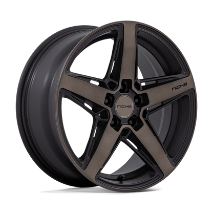 18x8 Niche M271 Teramo Matte Black With Double Dark Tint Face Wheel 5x100 (40mm)