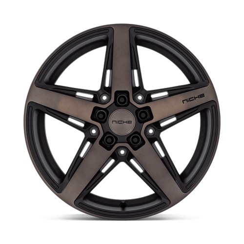 18x8 Niche M271 Teramo Matte Black With Double Dark Tint Wheel 5x4.25 (40mm)