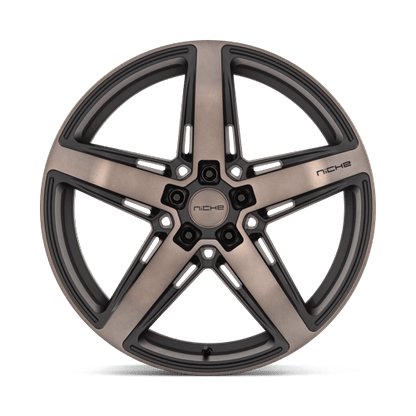 20x10.5 Niche M271 Teramo Matte Black Double Dark Tint Face Wheel 5x120 (20mm)