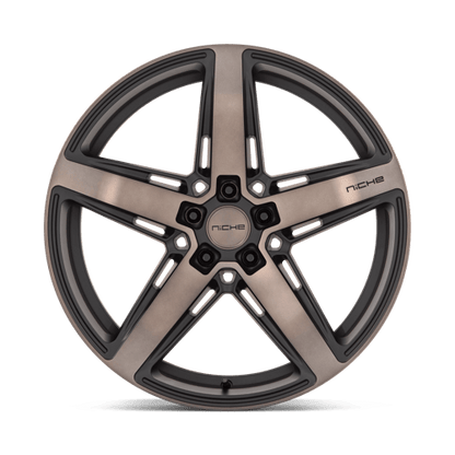 20x10.5 Niche M271 Teramo Matte Black Double Dark Tint Face Wheel 5x120 (20mm)
