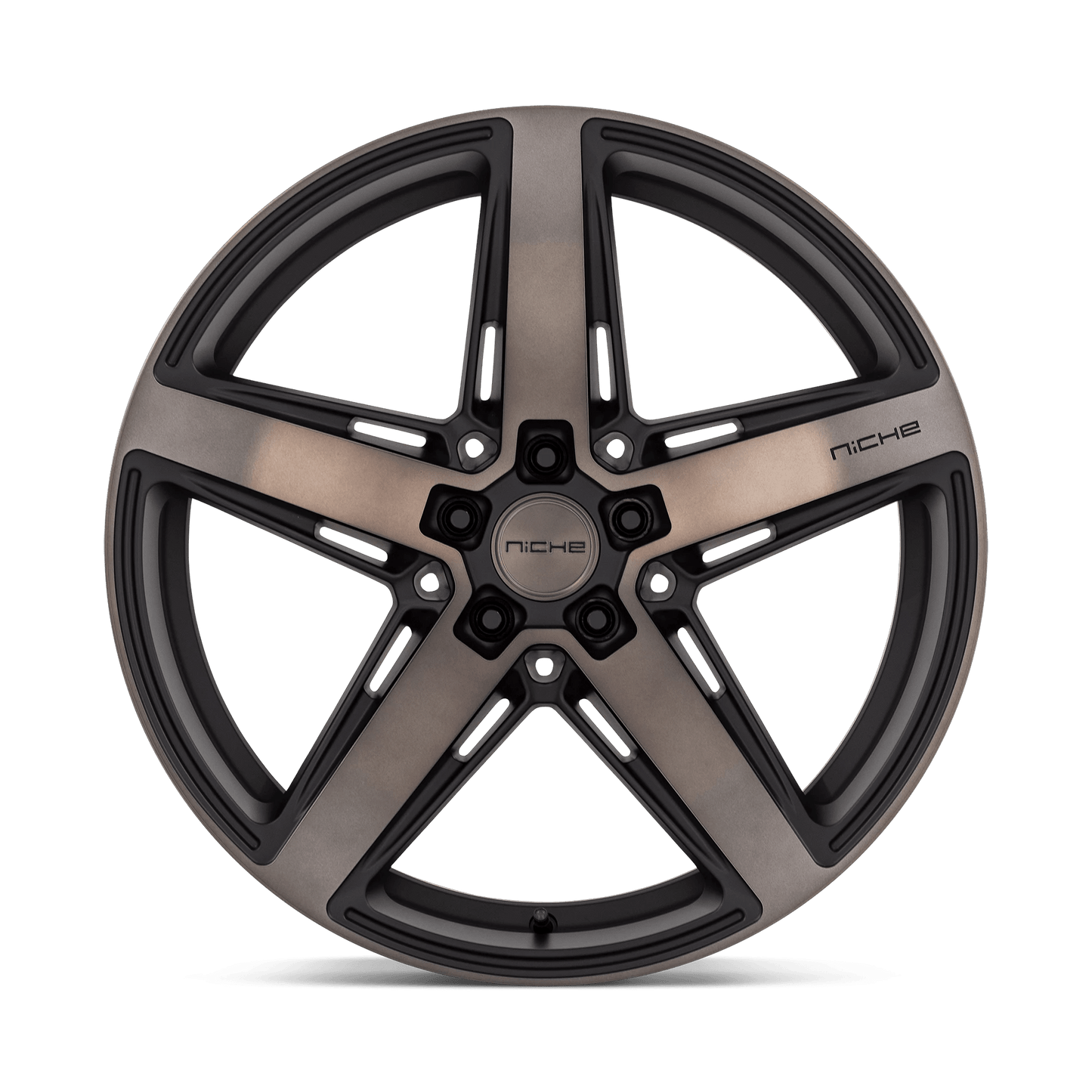 20x10.5 Niche M271 Teramo Matte Black W/ DDT Face Wheel 5x112 (40mm)