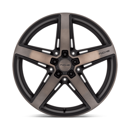 20x10.5 Niche M271 Teramo Matte Black W/ DDT Face Wheel 5x112 (40mm)