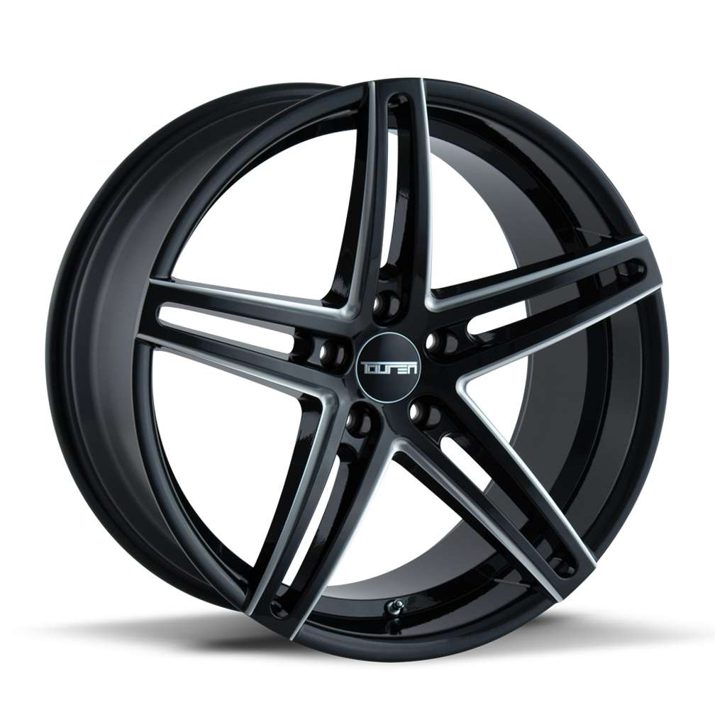 18x8 Touren TR73 Black/Milled Wheel 5x120 (20mm)