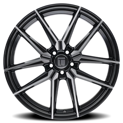 19x8.5 Touren TR94 Brushed W/ Dark Graphite Window Wheel 5x4.5 (35mm)