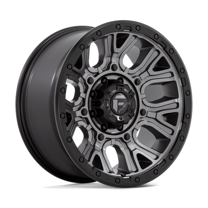 20x9 Fuel D825 Traction Matte Gunmetal W/ Black Ring Wheel 8x180 (1mm)