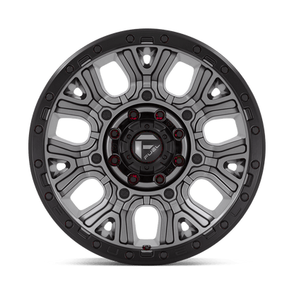 20x9 Fuel D825 Traction Matte Gunmetal W/ Black Ring Wheel 8x180 (1mm)