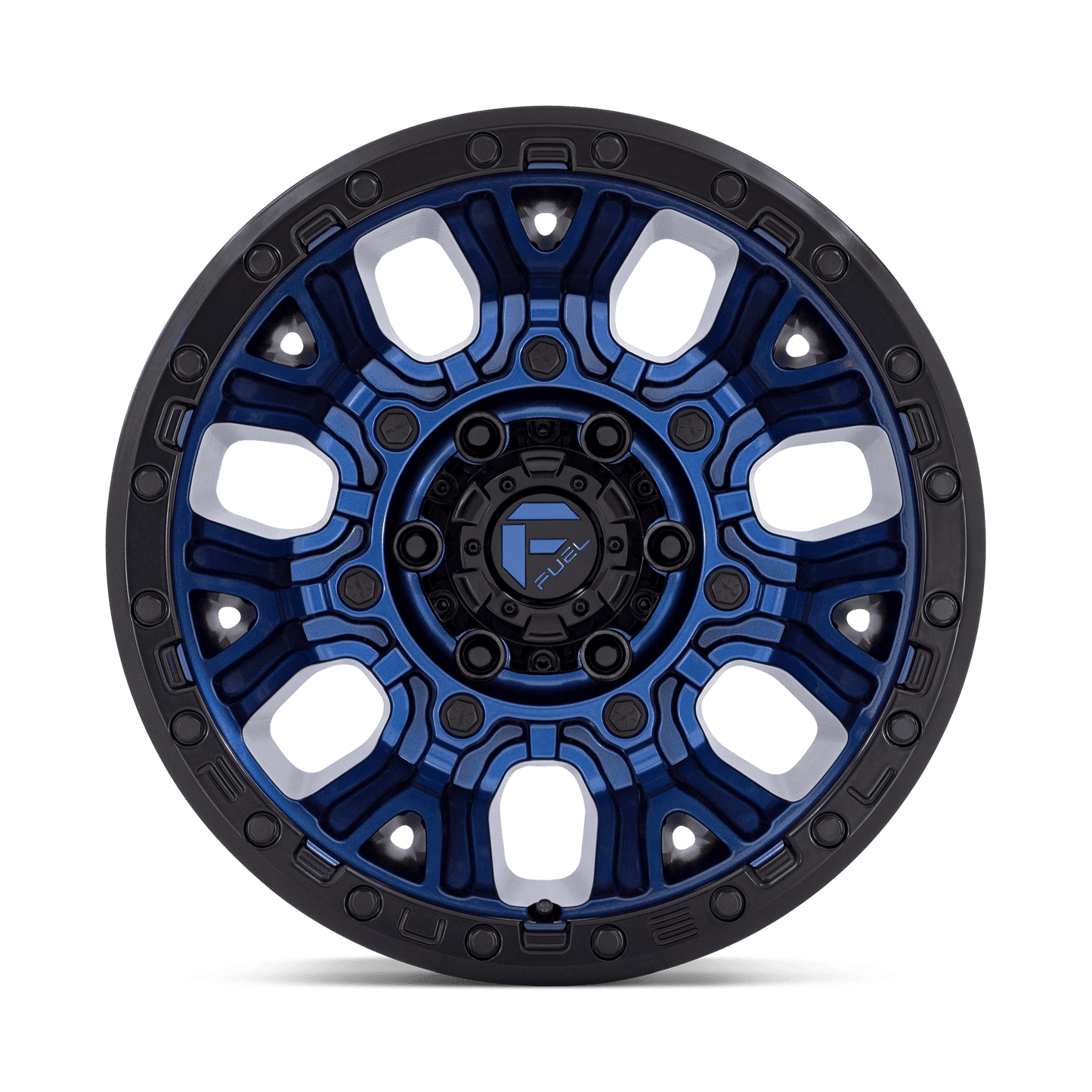 17x9 Fuel D827 Traction Dark Blue With Black Ring Wheel 6x5.5 (-12mm)