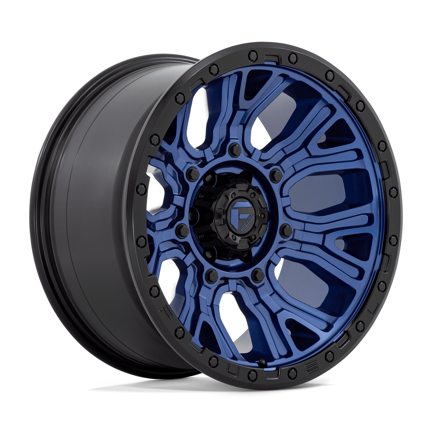 20x10 Fuel D827 Traction Dark Blue With Black Ring Wheel 6x5.5 (-18mm)