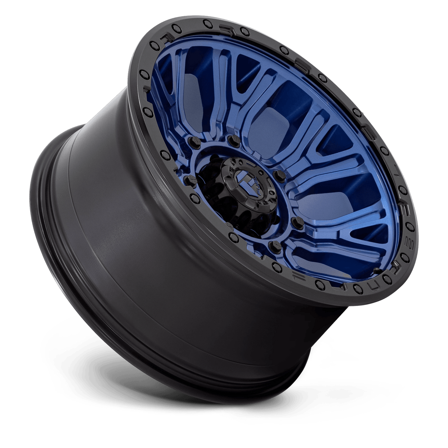20x10 Fuel D827 Traction Dark Blue With Black Ring Wheel 6x135 (-18mm)