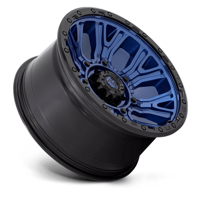 20x10 Fuel D827 Traction Dark Blue With Black Ring Wheel 6x135 (-18mm)