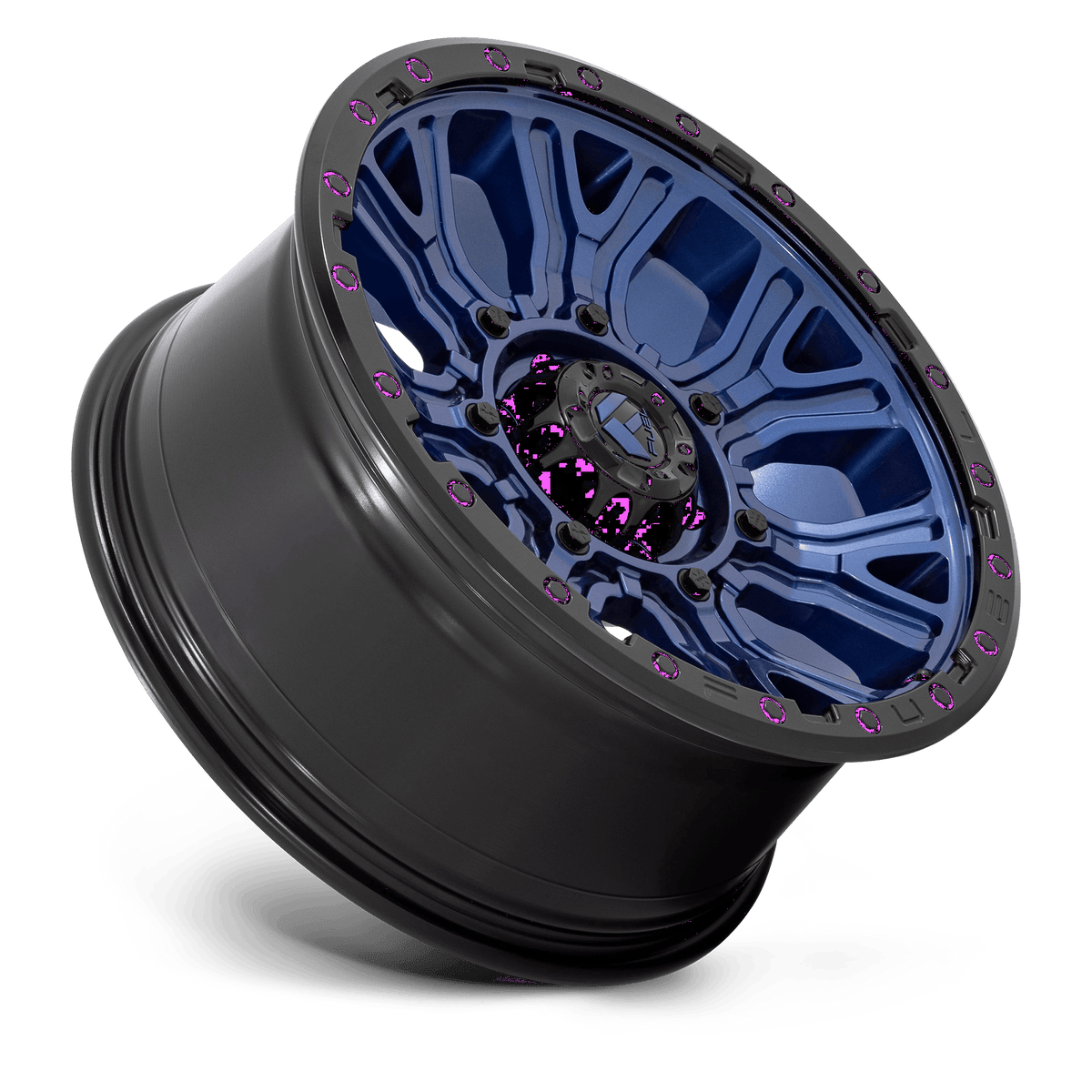 20x9 Fuel D827 Traction Dark Blue With Black Ring Wheel 6x5.5 (1mm)