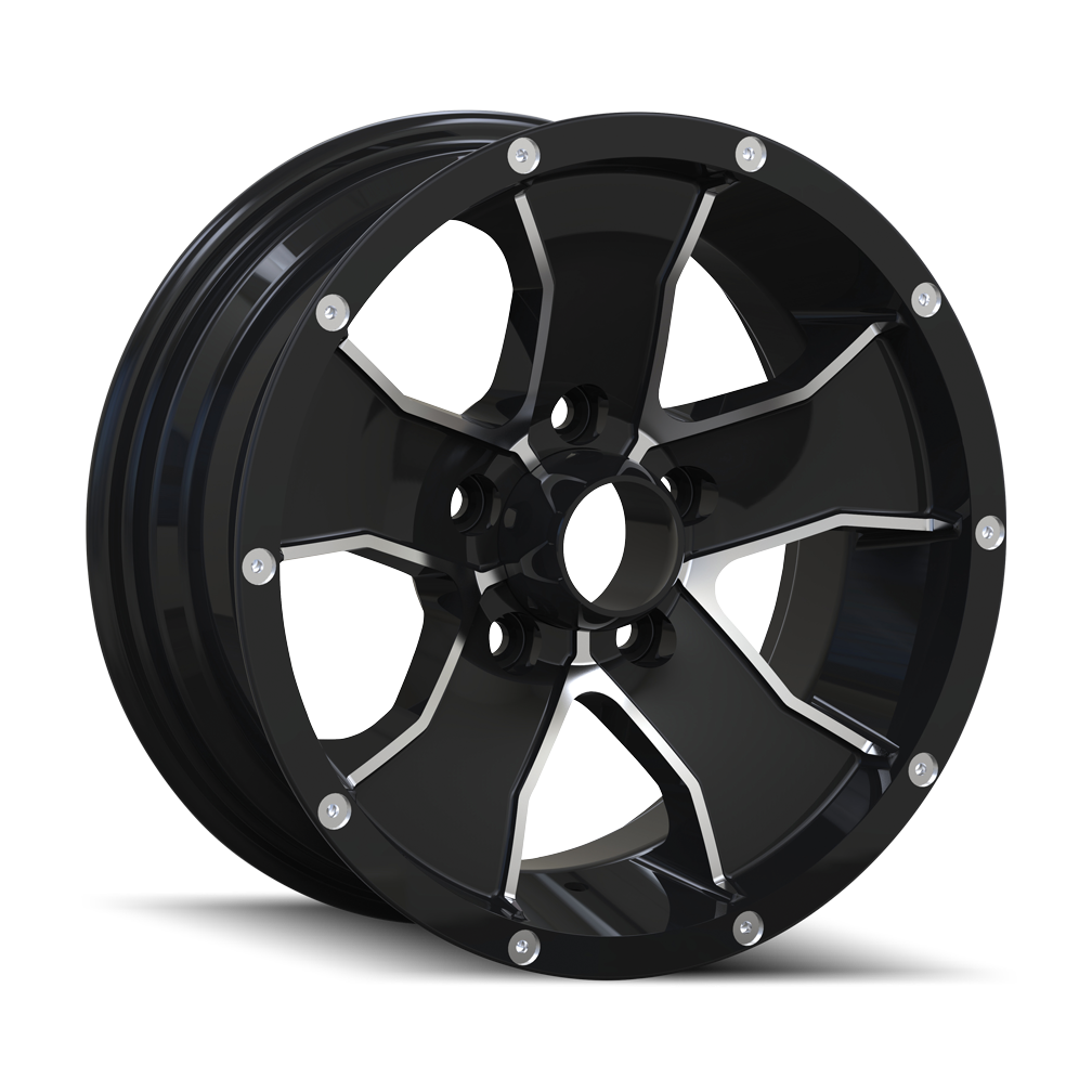 14x6 Ion 14 Black/Machined Face Wheel 5x4.5 (0mm)