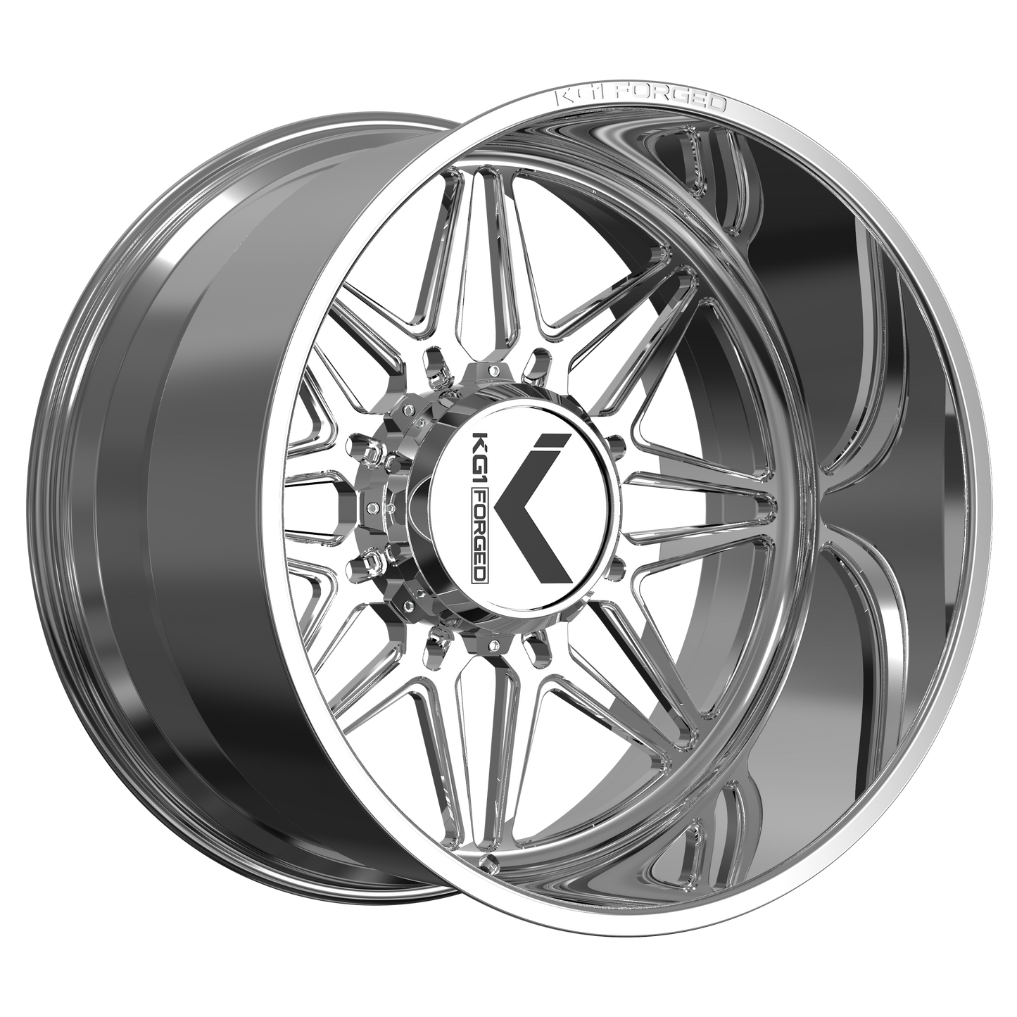 24x12 KG1 Forged KF058 Trickstar Polished Wheel 6x5.5 (-44mm)