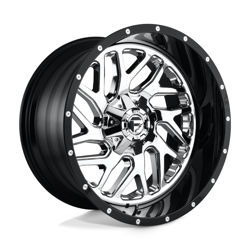 20x12 Fuel D211 Triton Chrome W/Black Lip Wheel 8x180 (-44mm)