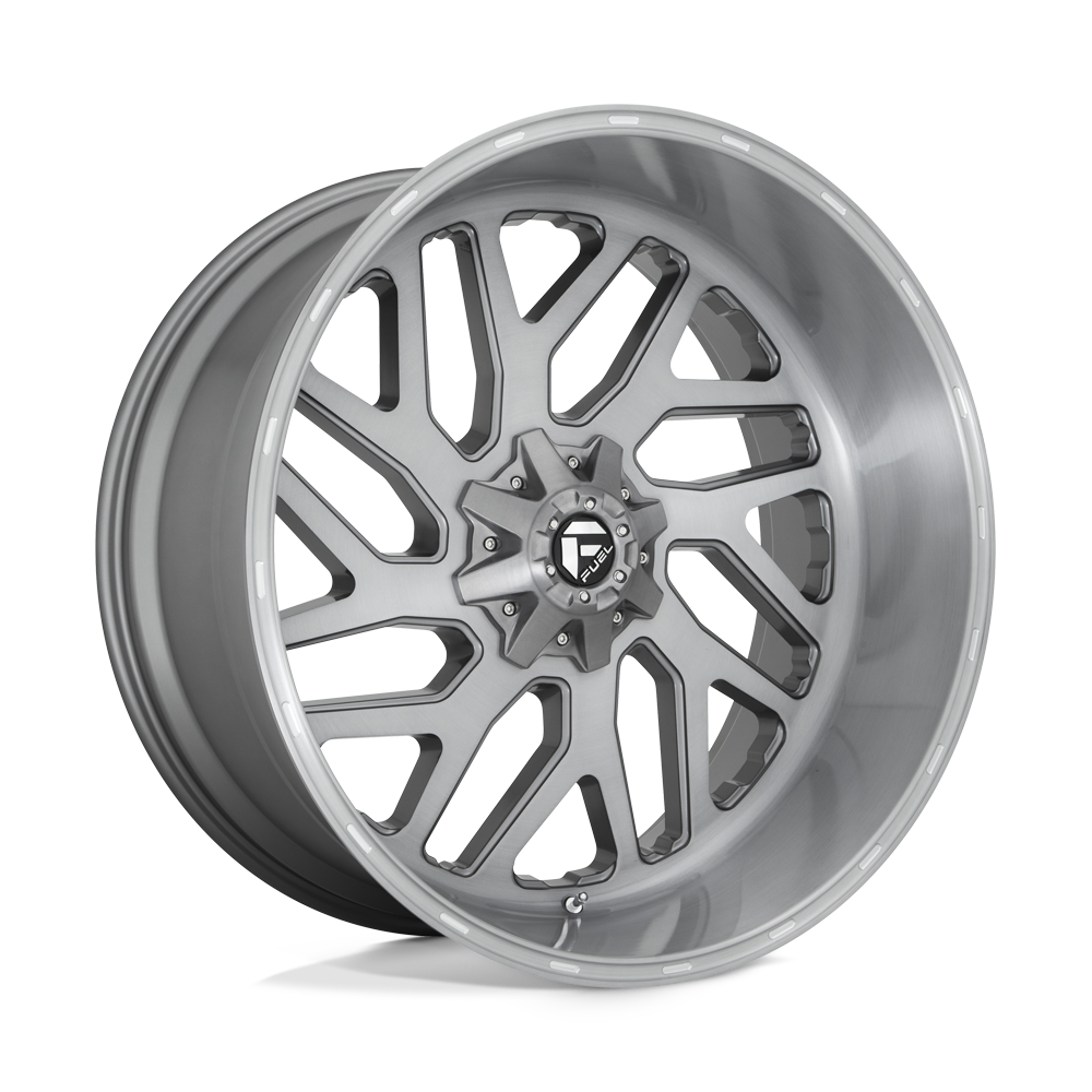 26x12 Fuel D715 TRITON PLAT BRUSH GUN MTL TINT Wheel 8x180 (-44mm)