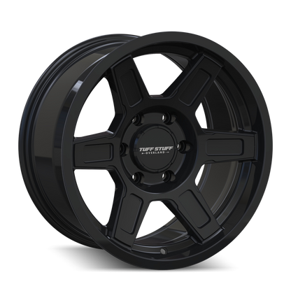 17x8.5 Tuff Stuff Overland TS01 Ascent Gloss Black Wheel 5x5 (0mm)