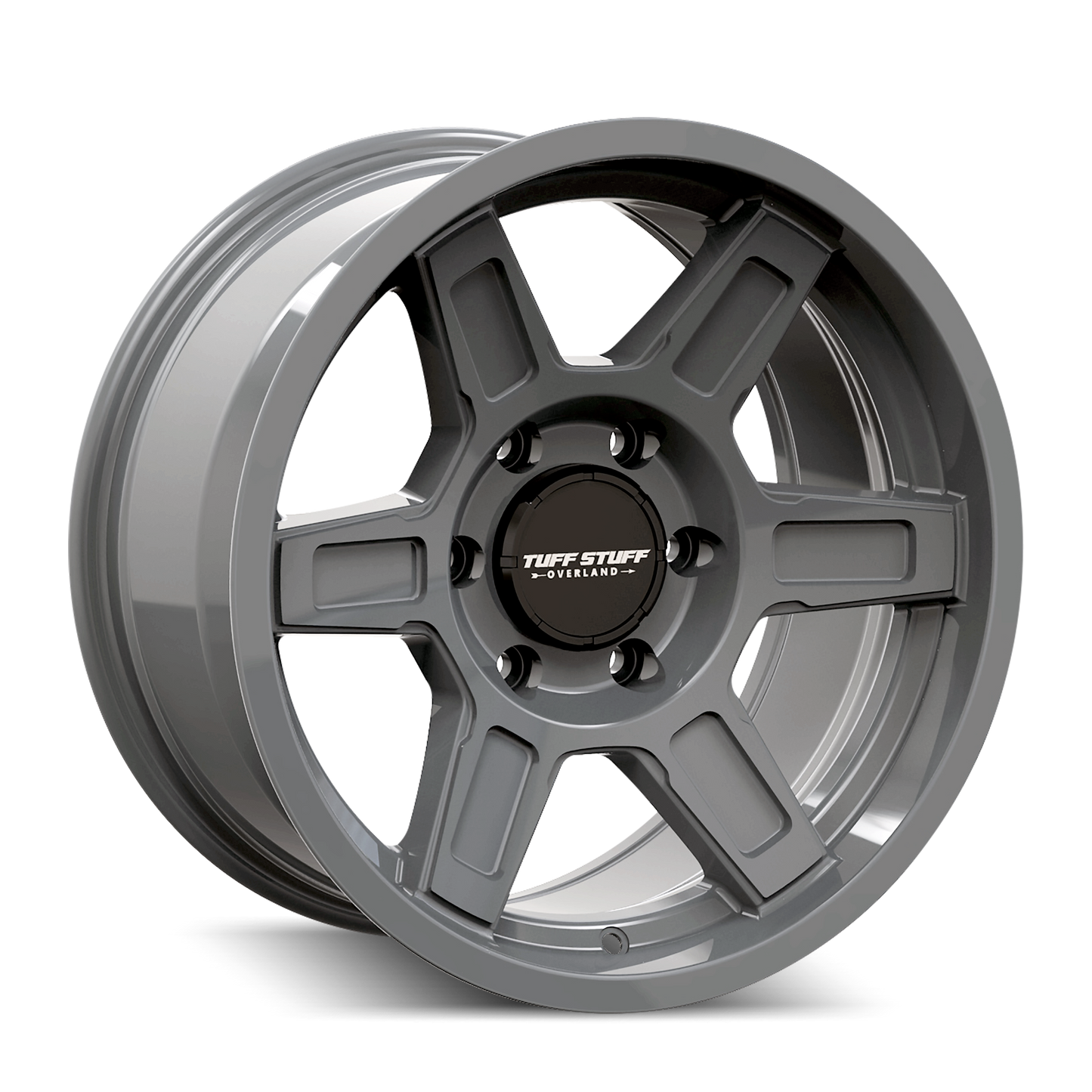 17x8.5 Tuff Stuff Overland TS01 Ascent Alpha Grey Wheel 6x5.5 (0mm)