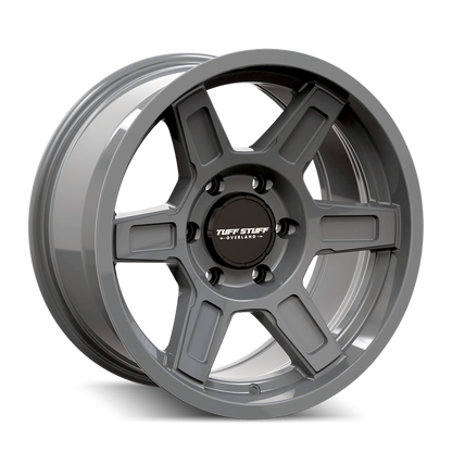 17x8.5 Tuff Stuff Overland TS01 Ascent Alpha Grey Wheel 6x5.5 (0mm)