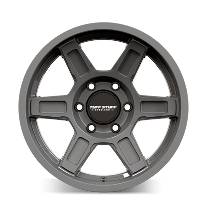 17x8.5 Tuff Stuff Overland TS01 Ascent Alpha Grey Wheel 6x5.5 (0mm)
