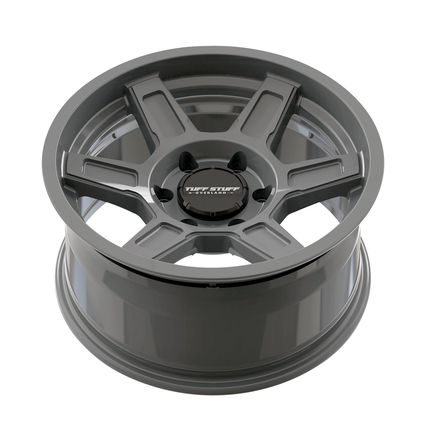 17x8.5 Tuff Stuff Overland TS01 Ascent Alpha Grey Wheel 6x5.5 (0mm)