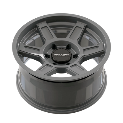 17x8.5 Tuff Stuff Overland TS01 Ascent Alpha Grey Wheel 6x5.5 (0mm)