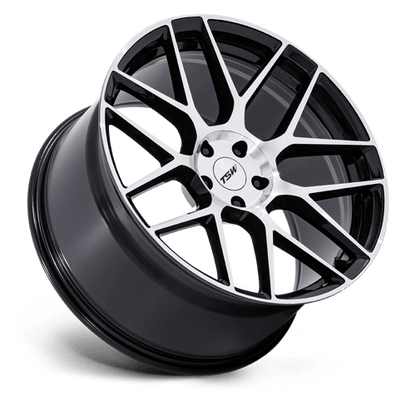 18x9.5 TSW TW002 Lasarthe Gloss Black Machined Wheel 5x120 (40mm)