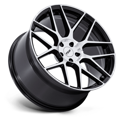 22x10.5 TSW TW002 Lasarthe Gloss Black Machined Wheel 5x112 (38mm)