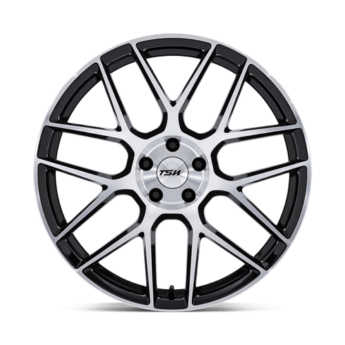 22x9 TSW TW002 Lasarthe Gloss Black Machined Wheel 5x115 (15mm)