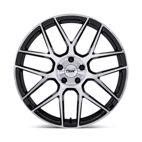 18x9.5 TSW TW002 Lasarthe Gloss Black Machined Wheel 5x4.5 (25mm)