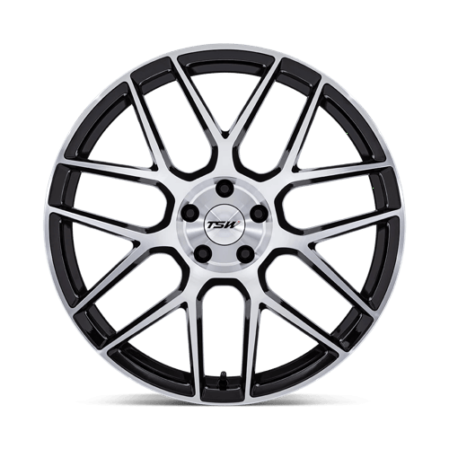 18x8.5 TSW TW002 Lasarthe Gloss Black Machined Wheel 5x112 (42mm)