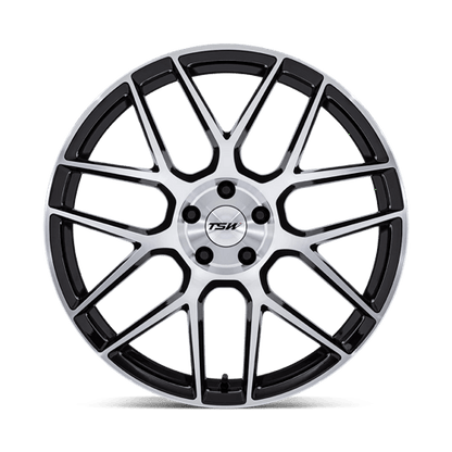 22x9 TSW TW002 Lasarthe Gloss Black Machined Wheel 5x120 (27mm)