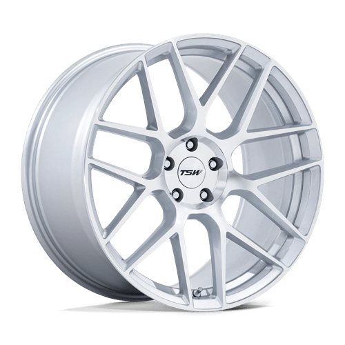 18x10.5 TSW TW002 Lasarthe Gloss Silver Machined Wheel 5x120 (25mm)